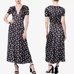Betsey Johnson Bow-Print A-Line Maxi Dress